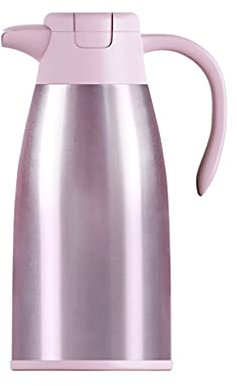 European Style Simple Vacuum Insulation Kitchen u Fashion Large Capacity 1.6L Stainless Steel Coffee Kitchen u Household Thermos Kettle (Color : Svart) (Rose Gold)