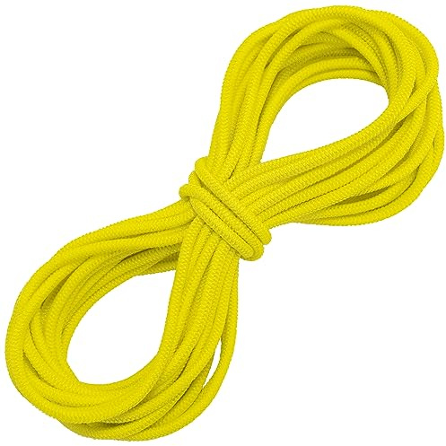 AERZETIX - C67285 - Elástico decorativo redondo 5 metros - diámetro 2mm - color amarillo limón