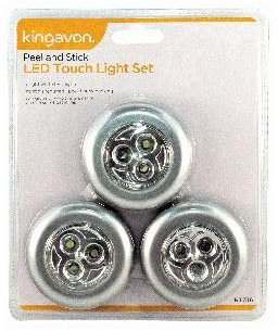 Dunnet Tools Portable LED Battery Lights, Indoor Stick On Lights for Bedroom, Kitchen & Wardrobe, Wireless Push Lights with Sensor, Compact Puck Lights for Under-Cabinet, Wall, Shelf & Cupboards