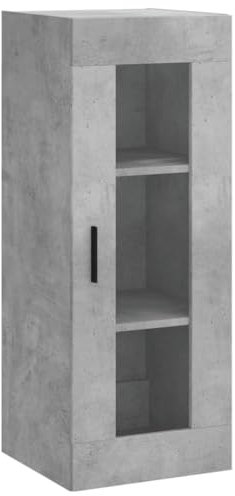 vidaXL Wandschrank, Hängeschrank mit viel Stauraum, Wandmontage Badezimmerschrank, Aufbewahrungsschrank für Wohnzimmer Schlafzimmer, Betongrau