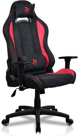 Arozzi Torretta Premium Supersoft™ Ergonomic Gaming and Office Chair, Advanced Seat Mechanism, 3D Armrests, High Backrest, Swivel and Reclining Rocker, Support Cushions - [Black/Red]