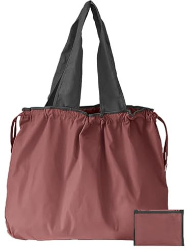 Einkaufstasche Faltbar Große Wiederverwendbare Ripstop Einkaufsbeutel Waschbar Shopping Bag Tragetasche mit Kordelzug und Henkel Tragbare Einkaufstaschen für Einkaufen und Travel Outdoor Camping