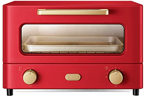 ZYJIX Mini Four 12l, Cuisinière Et Grill électriques Cuisson à La Maison Petit Four Minuterie Double Porte en Verre Chaleur Supérieure Et Inférieure Four à Convection De Cuisine 1000w(Color:B)