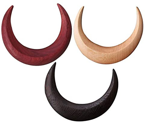 VINTORKY 3stücke Teiliges Mondförmiges Holz-haarforken- Handgeschnitzter Damen-haarstab Zur Frisurenfixierung Und Haarschmuck Geeignet Für Party Alltag Und Festival
