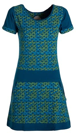 Vishes - Alternative Bekleidung - Damen Longshirt-Kleid Kurzarm Mini-Kleid Tunika-Kleid T-Shirtkleid