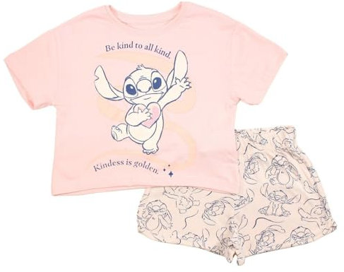Disney Girl's Lilo et Stitch Fille Ensemble, Rose, 8 Years