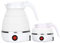 VICBINLY Electric Portable Kettle, Travel Kettle, Camping Kettle, Travel Foldable Kettle with Silicone Electric Insulation Heating Boiler Tea Pot for Camping 600ml, White UTKWT01