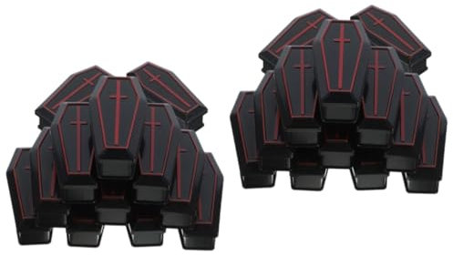 Garneck 24 Stück Mini Sarg Box Halloween Sargschmuck Halloween Sarg Dekor Sarg Ornamente Spukhaus Requisite Kleine Sarg Verzierungen Tisch Sargmodelle Lustige Streich Requisite