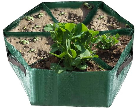 COMFOLIVING Gemüsepflanzbett, Stoffzuchtbett | 6 Grids Planteries Hochbett | 27 Gallonen atmungsaktive Dicke kräftige Stoff Hochbeeten für den Gartenbau Kartoffeln, Karotten, Zwiebeln, Blume