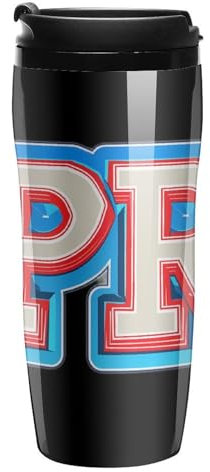 P.R. State Coffee Cup Reusable Travel Mugs Double Wall Plastic Cups Tumbler with Lid 350ml