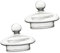 IMIKEYA 2pcs Leakproof Glass Cup Lids Heat Resistant Goblet Covers for Wine Cocktail Whiskey Glasses Safe Material Sealed Design