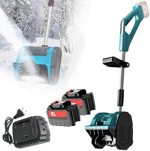 RayGenius Pala De Nieve InaláMbrica, Soplador De Nieve EléCtrico De 12 Pulgadas, Quitanieves De DireccióN Ajustable, Palas De Nieve EléCtricas AutomáTicas, Quitanieves Recargable.,1Xbattery