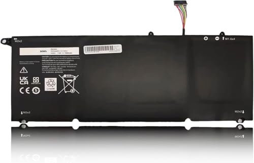 FlyZythrol 7.4V 56Wh 90V7W JHXPY battery compatible with Dell XPS 13 9343 9350 P54G P54G001 P54G002 13D 9343 13D-9343-1808T 13-9350-D1608 13D-9343-350 JD25G DIN02 RWT1R 5K9CP 0N7T6