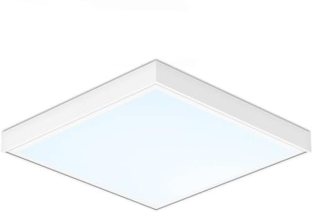 HOFTRONIC - LED Panel 62x62 mit Aufputzrahmen - 36 Watt 4860 Lumen (135lm/W) - 6500K Kaltweiß - Deckenleuchte Flach für Büro, Werkstatt usw. - LED Deckenpanel Flimmerfrei - Lichtpanel aufputz