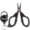 pullther Alicates de pesca de acero inoxidable, revestimiento de teflón, tijeras de pesca con desengancho, alicates de anillo con retractor, alicates de pesca para línea trenzada, accesorios de pesca