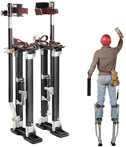 WZWTYSM Arbeitsstelzen für Maler, Deckenbauer, Alu-Stelzen verstellbar 46-102cm/18-40, Stelzen Alu Profi, Bastelstelzen Trockenbau Verputzstelzen