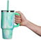 HYDRO FLASK - Travel Tumbler 946 ml (32 oz) mit verschließbarem Press-In-Strohhalmdeckel - Edelstahl - Doppelwandige Vakuumisolierung - Spritzwassergeschützter Deckel - Jelly Green