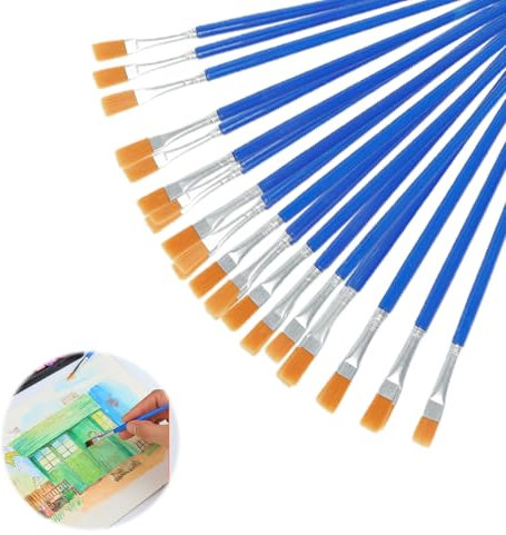 Bralucy Paint Brushes Set 25pcs Art Painting Brush Small Flat Brush Face Art Painting Brush Kids Paint Brusches with Watercolor Oil Acrylics for Children Students Adults