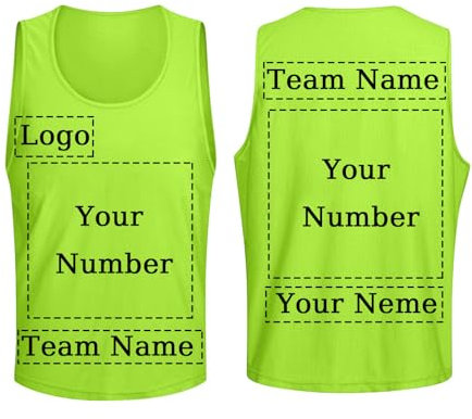 Generisch Individueller Frisbee-Trainingsanzug, bedruckter Frisbee-Trainingsanzug mit Team/Name/Logo, geeignet für Trainingsweste für Erwachsene und Kinder (Personalisierte Lätzchen)