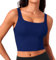 PINSPARK Sport BH Damen Push Up Sports Bra Herbst Joggen Yoga Tops Große Größen Bequem Bustier Stretch Crop Top Lauf Reiten Fitness Marineblau m