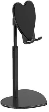 NUZIXINXW Support de téléphone Portable réglable en Forme de cœur, Support de Tablette rétractable pour Bureau, Noir, 18 x 10 x 10 cm
