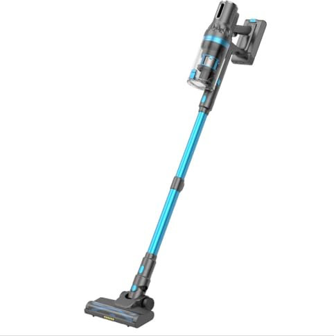 Aspiradora Sin Cable, Aspiradora Escoba Inalámbrica Ultra Potente 70Min/45KPA/550W, con Pantalla LED, Luz Verde, Antienredos, Detección de Suciedad, para Alfombras, Pelo de Mascotas y Suelos Duros