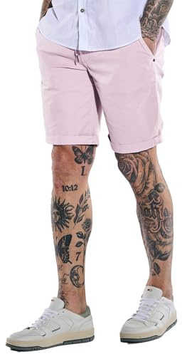 emilio adani Herren Herren Chino-Bermuda mit Tunnelzug, Rosa, 39092, Rosa in Größe 52