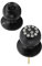 Fafeicy KeyPad KeyPad Knob Knob Lock Elegante Design a Sfera Rotonda Blocco di Entrata Elettronica con 45 Set Password per Case, Appartamenti (BLACK)