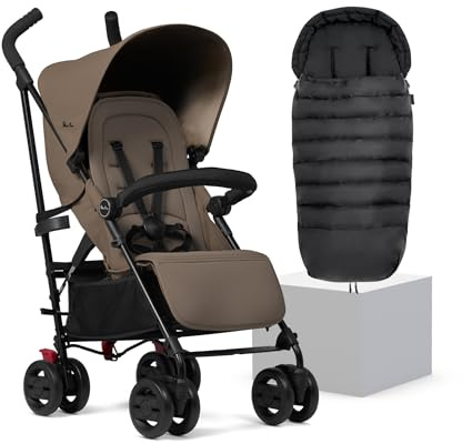 Silver Cross - Pop 2 Pushchair & Footmuff - Foldable Travel Stroller - Buggy - Adjustable/Lie Flat Seat - Newborn to 4 Years - Cobble