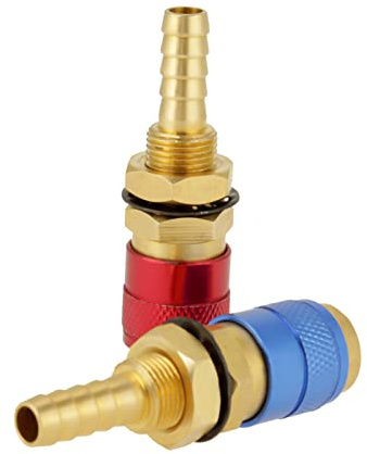 ZDETGU Brass Welding Quick Connector Set 8mm & Gas Adapter Fittings for MIG TIG Welder Hose Compatibility