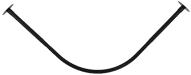 Pitycbo Remplacement pour Douche d'angle Incurvée, étendoir à Linge Télescopique Multifonctionnel pour Douche, Baignoire Ou Spa, Noir, Style D