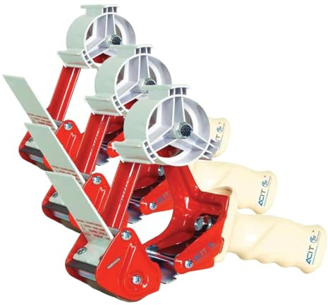 ACIT Tendinastro dispenser professionale per nastri adesivi 66x50 e 132x50 con frizione regolabile e leggero (Confezione da 3)