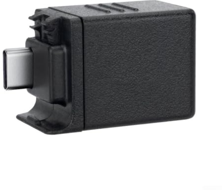 RiseNova 3.5mm Audio Adapter for DJI Action 6/5 Pro Cameras, USB-C Microphone Expansion Accessory, Portable ABS Sound Connector for Outdoor Video