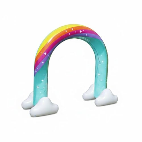 Fenteer Inflatable Play Arch Water Sprinkler Outdoor Garden Toy PVC Puff Design for Splashing and Active Play Suitable for Backyard Lawn Kids