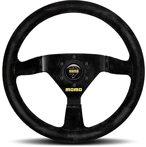 MOMO Motorsport MOD. 69 Racing Steering Wheel Black Suede Grip Brushed Black Anodized Spoke 350mm - R1913/35S