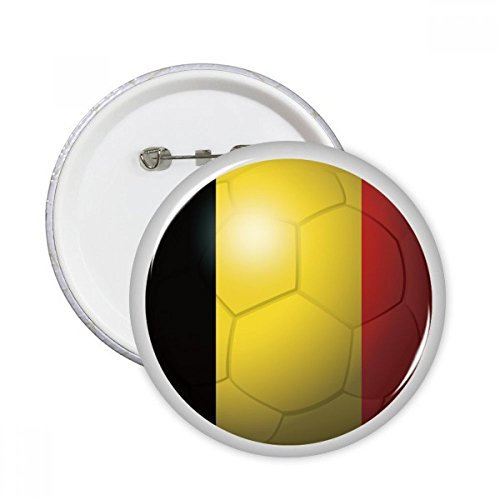 DIYthinker Belgium National Flag Soccer World Cup Round Pins Badge Button Clothing Decoration 5pcs Gift XL
