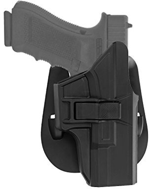 efluky Glock 19 23 32 Holster Pistole Molle Gun Holster Fit Glock 19/23/32(Gen1-5), Glock 19X, Glock 45, Rechts Paddle 60° Einstellbar