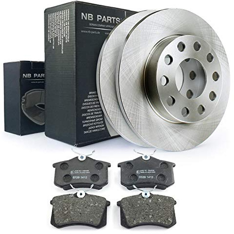 NB PARTS Bremsscheiben Bremsbeläge hinten 245mm voll passend für Audi A4 B6 B7 Avant für PRNr 1KD