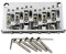 Guyker Guitar Hardtail Bridge with 10.5mm Zinc Saddles with Mounting Screws and Wrench Replacement Part for 12 String Tele Modern Type Electric Guitar