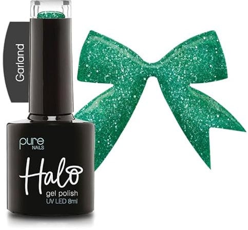 Halo Gel Polish 8ml - Garland. UV/LED Gel Nail Polish, Long Lasting & Easy To Apply. Nail Art Colours For Manicure & Pedicure. Gel Polish For Professional & Home Use.