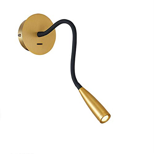 Lampes de Lecture LED avec Interrupteur, Lampe de Chevet Ajustable à Col de Cygne Liseuse Flexible Moderne Applique Murale Créatif Mur Lumière Intérieur D'éclairage Protéger Yeux pour Lit Lire,A