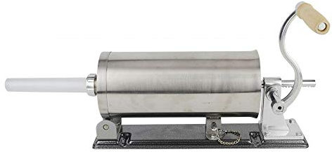 Wurstfüllmaschine, 3L Wurstfüller Manuell Wurstmaschine Edelstahl Wurstpresse, mit 4 Füllrohre