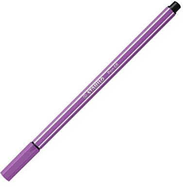 Premium Fibre-Tip Pen - STABILO Pen 68 - Pack of 1 - Plum