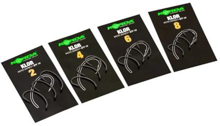 Korda Angelhaken ohne Widerhaken für Karpfenmontagen Klor Barbless Hooks, Größe:6
