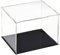 sourcing map Acryl Klar Vitrine Box Staubdichter Schutz Würfel Sammlerstück Ausstellungsbox 25x20x20cm