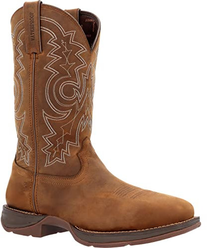 Durango Rebel Work - Stivale Western impermeabile con punta in acciaio, Sella marrone., 41.5 EU