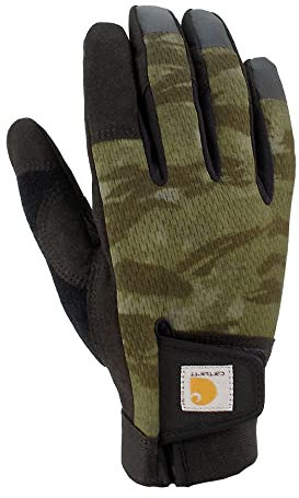 Carhartt Herren Kunstleder, hohe Fingerfertigkeit, berührungsempfindlich, sichere Manschette Handschuhe für kaltes Wetter, Basil Blind Fatigue Camo, Small