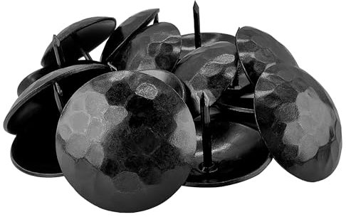 Sidco Supply 50 Pack- 1.5 Inch Iron Clavos Decorative Nails Black Forged Hammered Door Nails Wood Furniture Upholstery Tacks Rustic Antique Forged Finish by