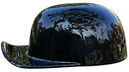 Motorrad-Jethelme für Männer und Frauen, Four Seasons Light Retro Half Helm Skull Cap DOT-Zertifiziert, Sonnenschutz-Baseball-Cap Scooter Elektro-Moped-Helm, Bright Black