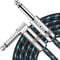 SONICAKE Cavo Chitarra Elettrica 6M Cavo Jack 6.35mm Cavo Noiseless da diritto ad angolo destra per Chitarra Elettrica Basso Amp Tastiera Nero e Blu